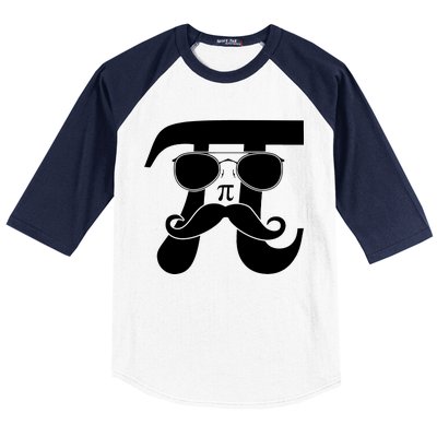 Mustache Pi Face Baseball Sleeve Shirt