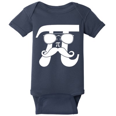 Mustache Pi Face Baby Bodysuit