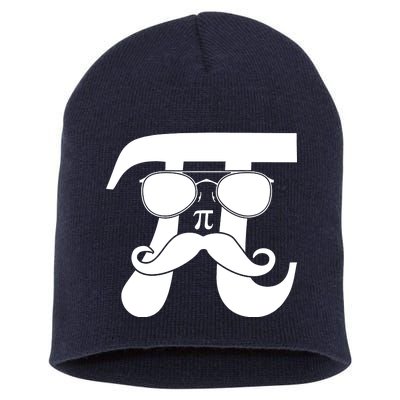 Mustache Pi Face Short Acrylic Beanie