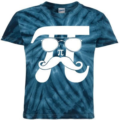 Mustache Pi Face Kids Tie-Dye T-Shirt