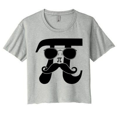 Mustache Pi Face Women's Crop Top Tee