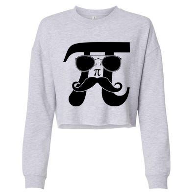 Mustache Pi Face Cropped Pullover Crew