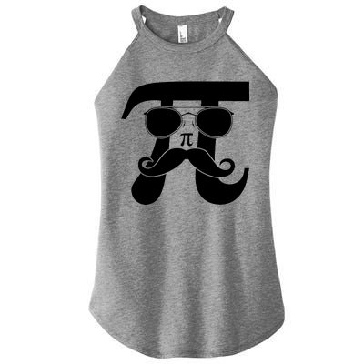 Mustache Pi Face Women's Perfect Tri Rocker Tank