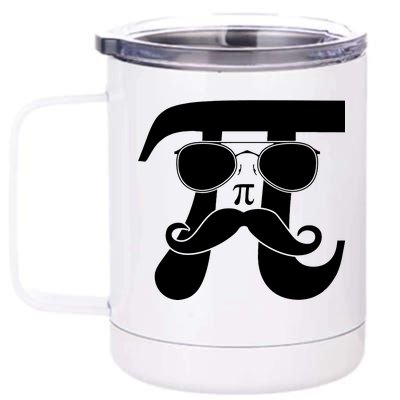 Mustache Pi Face 12 oz Stainless Steel Tumbler Cup