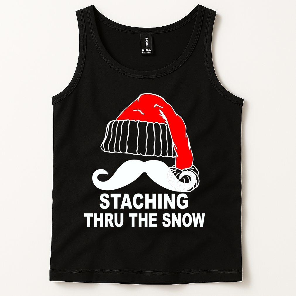 Mustache Thru The Snow Tank Top