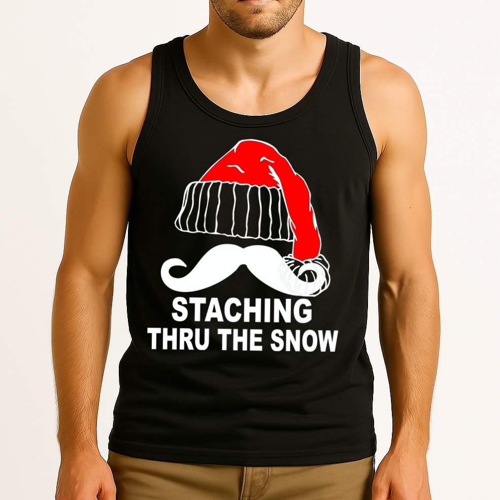 Mustache Thru The Snow Tank Top
