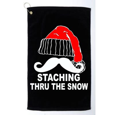 Mustache Thru The Snow Golf Towel