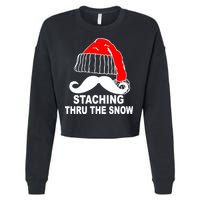 Mustache Thru The Snow Cropped Pullover Crew