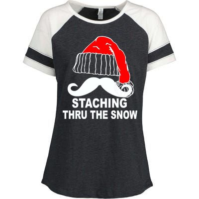 Mustache Thru The Snow Enza Ladies Jersey Colorblock Tee