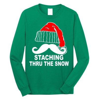 Mustache Thru The Snow Long Sleeve Shirt