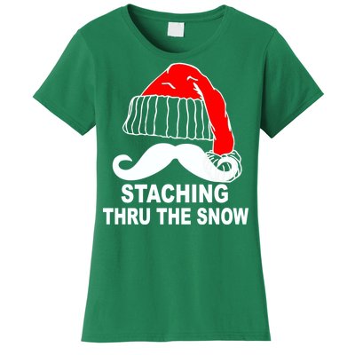 Mustache Thru The Snow Women's T-Shirt