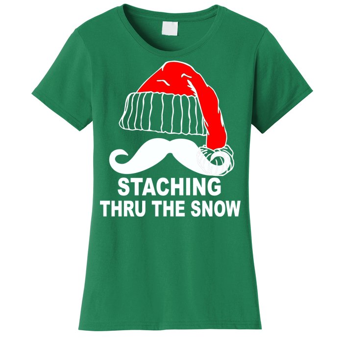 Mustache Thru The Snow Women's T-Shirt