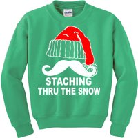 Mustache Thru The Snow Kids Sweatshirt