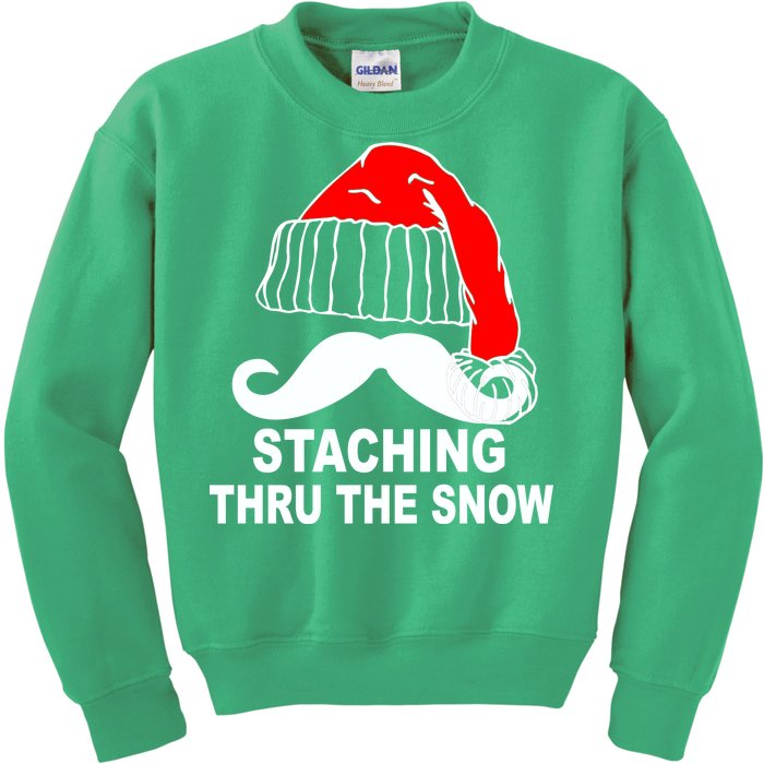 Mustache Thru The Snow Kids Sweatshirt