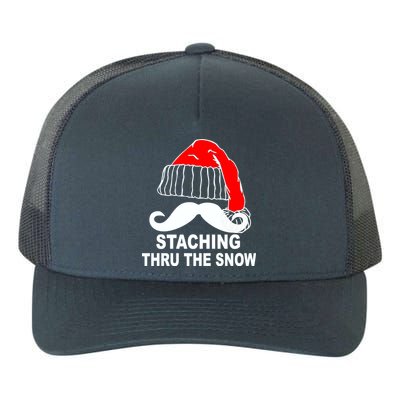 Mustache Thru The Snow Yupoong Adult 5-Panel Trucker Hat