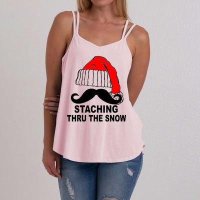 Mustache Thru The Snow Women's Strappy Tank