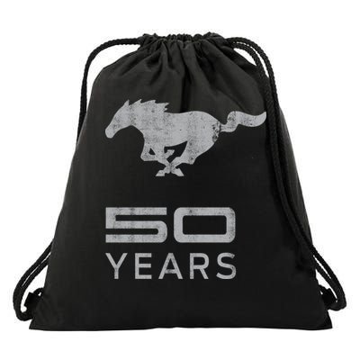 Mustang 50 Years Drawstring Bag