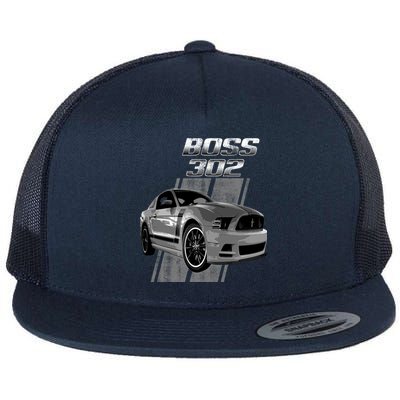 Mustang 50 Years Boss 302 Flat Bill Trucker Hat