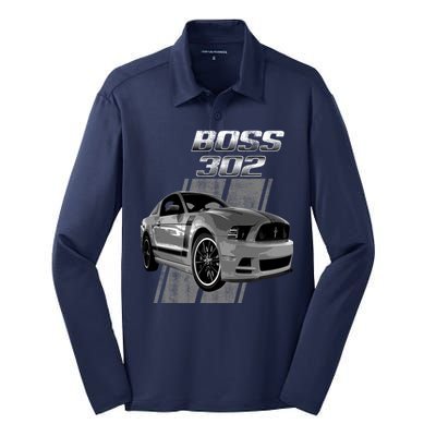 Mustang 50 Years Boss 302 Silk Touch Performance Long Sleeve Polo