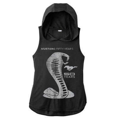 MUSTANG 50 YEARS COBRA - Official Ladies PosiCharge Tri-Blend Wicking Draft Hoodie Tank