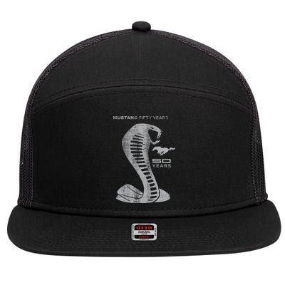 MUSTANG 50 YEARS COBRA - Official 7 Panel Mesh Trucker Snapback Hat