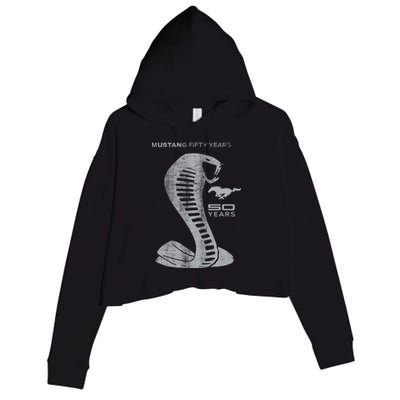 MUSTANG 50 YEARS COBRA - Official Crop Fleece Hoodie