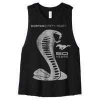 MUSTANG 50 YEARS COBRA - Official Women's Racerback Cropped Tank