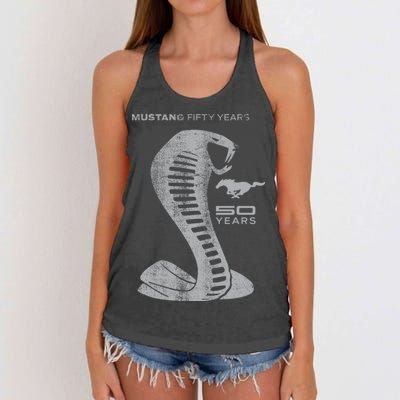 MUSTANG 50 YEARS COBRA - Official Women's Knotted Racerback Tank