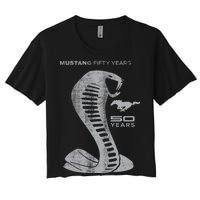 MUSTANG 50 YEARS COBRA - Official Women's Crop Top Tee