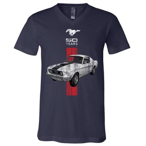 Mustang 50 Years Official Ford V-Neck T-Shirt