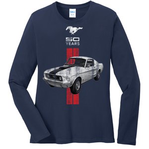 Mustang 50 Years Official Ford Ladies Long Sleeve Shirt