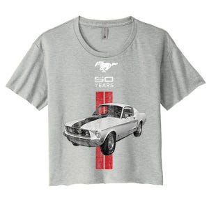 Mustang 50 Years Official Ford Women's Crop Top Tee