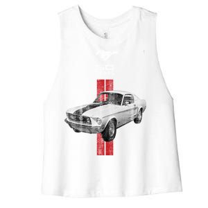 Mustang 50 Years Official Ford Women's Racerback Cropped Tank