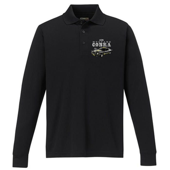 Mustang Cobra Ford Performance Long Sleeve Polo