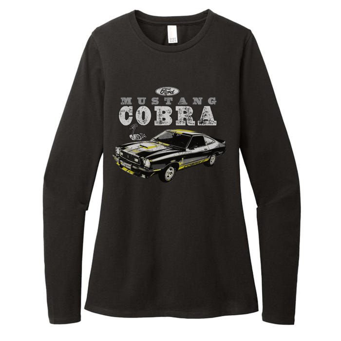 Mustang Cobra Ford Womens CVC Long Sleeve Shirt