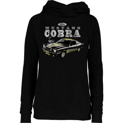 Mustang Cobra Ford Womens Funnel Neck Pullover Hood