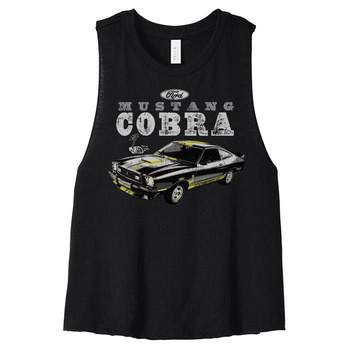 Mustang Cobra Ford Women's Racerback Cropped Tank