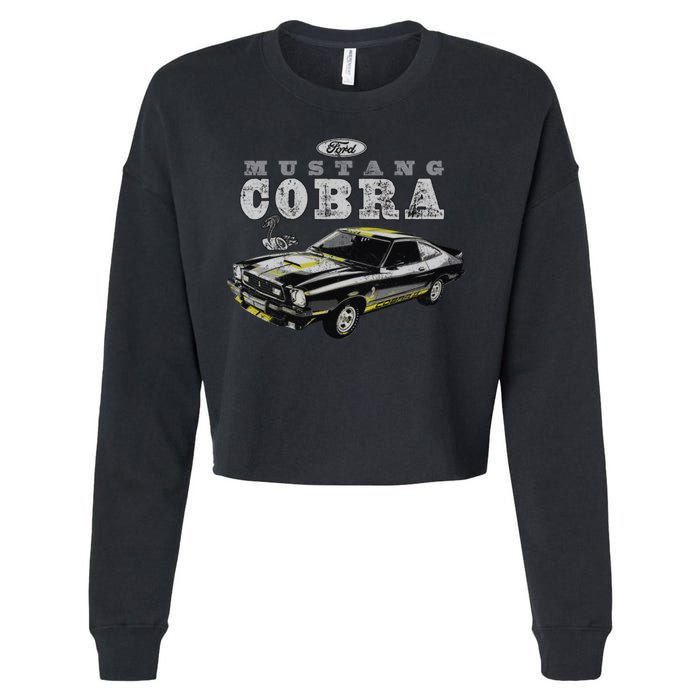 Mustang Cobra Ford Cropped Pullover Crew