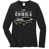 Mustang Cobra Ford Ladies Long Sleeve Shirt