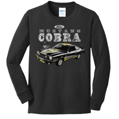 Mustang Cobra Ford Kids Long Sleeve Shirt