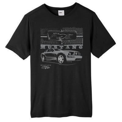 Mustang With Grill Ford Tall Fusion ChromaSoft Performance T-Shirt