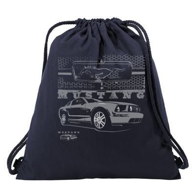 Mustang With Grill Ford Drawstring Bag