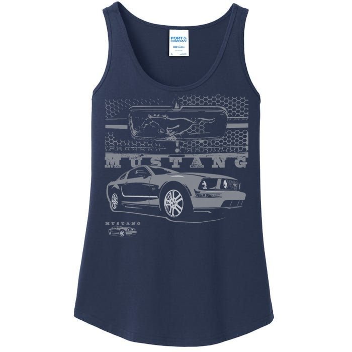 Mustang With Grill Ford Ladies Essential Tank