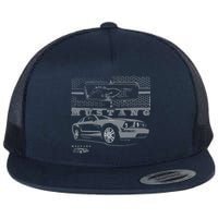 Mustang With Grill Ford Flat Bill Trucker Hat