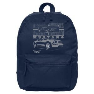 Mustang With Grill Ford 16 in Basic Backpack