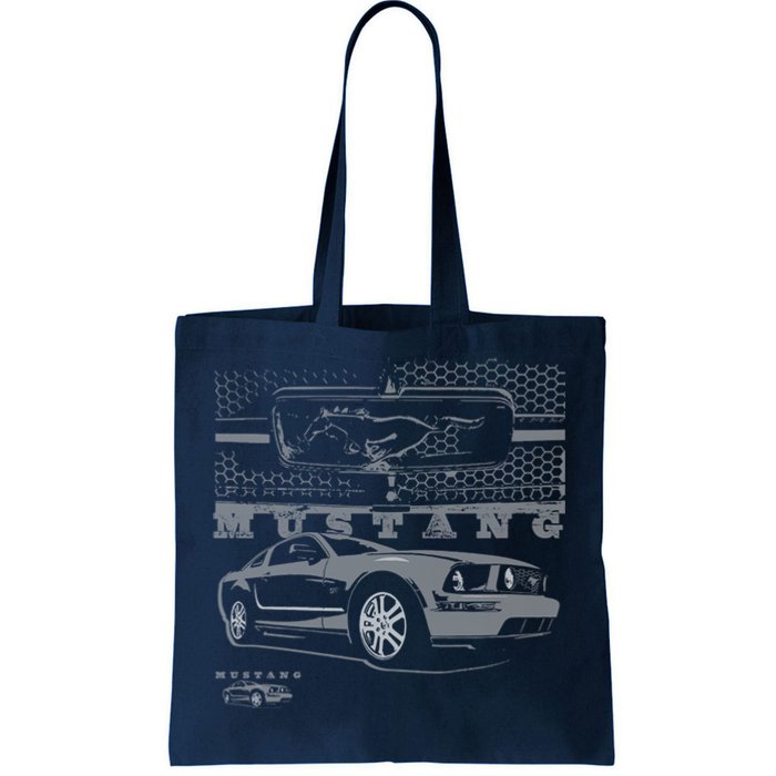 Mustang With Grill Ford Tote Bag