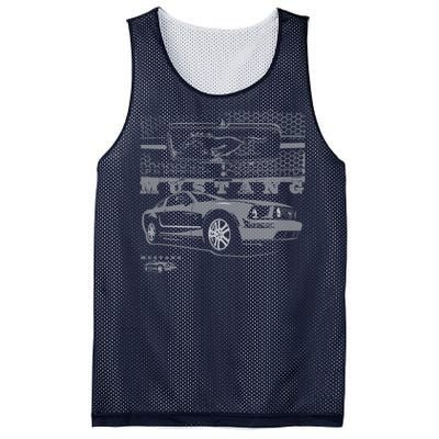 Mustang With Grill Ford Mesh Reversible Basketball Jersey Tank