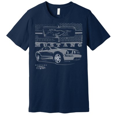 Mustang With Grill Ford Premium T-Shirt