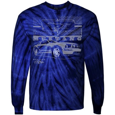 Mustang With Grill Ford Tie-Dye Long Sleeve Shirt