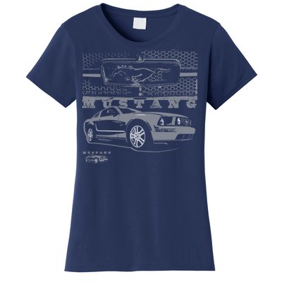 Mustang With Grill Ford Women's T-Shirt